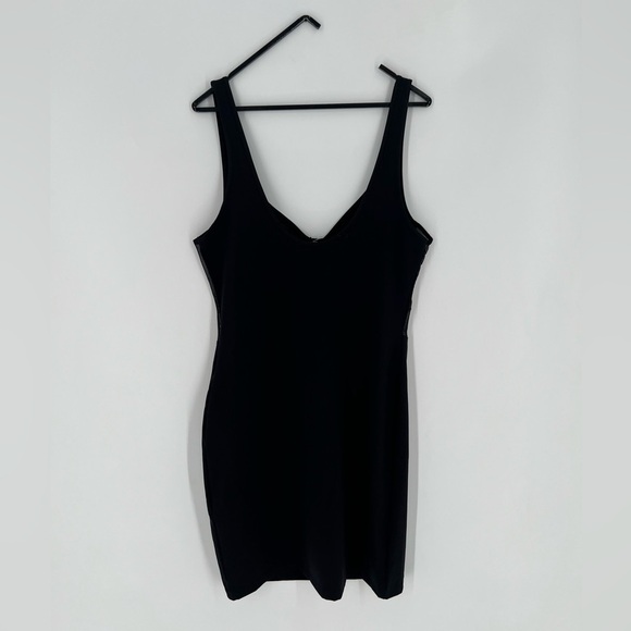 Zara Corset Combination Mesh Black Mini Dress - Picture 7 of 7
